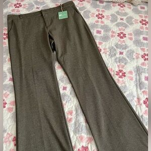 NWT Kut from the Kloth Linzey Bootcut Brown Herringbone Print Pants Trousers 14